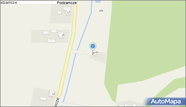 Podzamcze, Podzamcze, 16, mapa Podzamcze