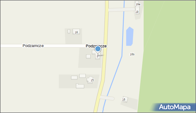 Podzamcze, Podzamcze, 17, mapa Podzamcze