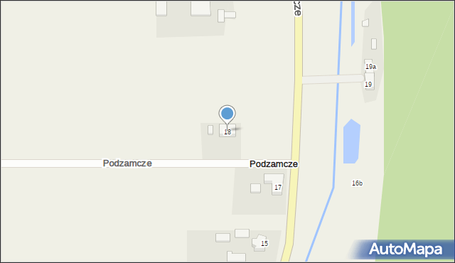 Podzamcze, Podzamcze, 18, mapa Podzamcze