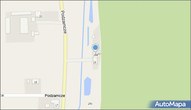 Podzamcze, Podzamcze, 19a, mapa Podzamcze