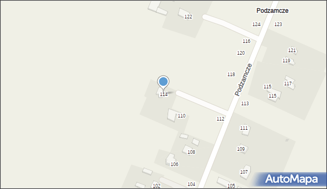 Podzamcze Kolonia, Podzamcze Kolonia, 114, mapa Podzamcze Kolonia