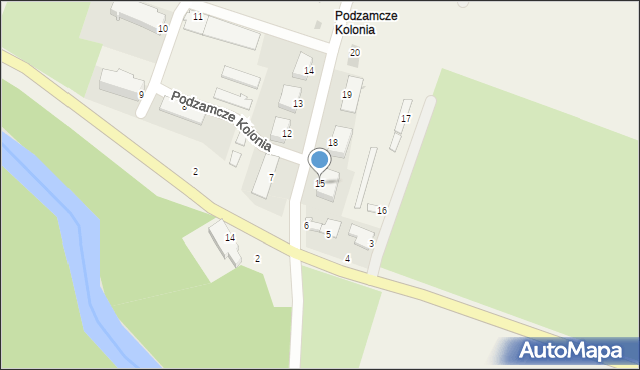 Podzamcze Kolonia, Podzamcze Kolonia, 15, mapa Podzamcze Kolonia