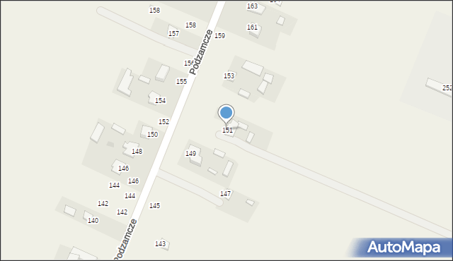 Podzamcze Kolonia, Podzamcze Kolonia, 151, mapa Podzamcze Kolonia