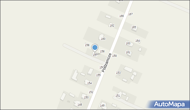 Podzamcze Kolonia, Podzamcze Kolonia, 157, mapa Podzamcze Kolonia