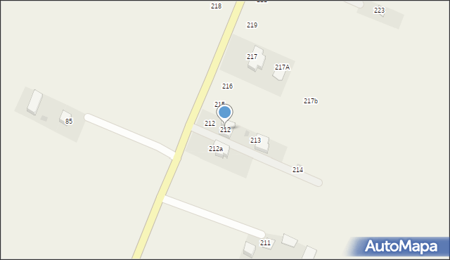 Podzamcze Kolonia, Podzamcze Kolonia, 212, mapa Podzamcze Kolonia