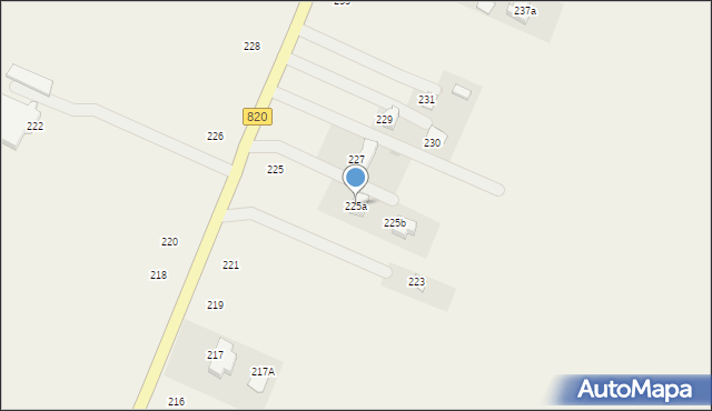 Podzamcze Kolonia, Podzamcze Kolonia, 225a, mapa Podzamcze Kolonia