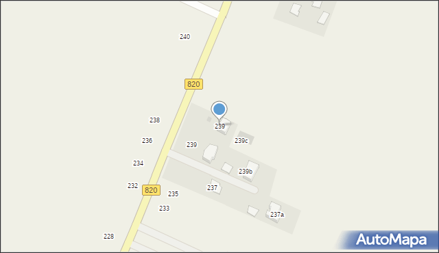 Podzamcze Kolonia, Podzamcze Kolonia, 239, mapa Podzamcze Kolonia