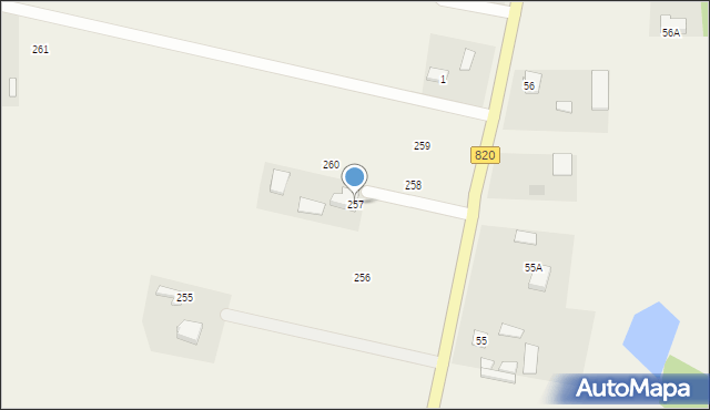 Podzamcze Kolonia, Podzamcze Kolonia, 257, mapa Podzamcze Kolonia