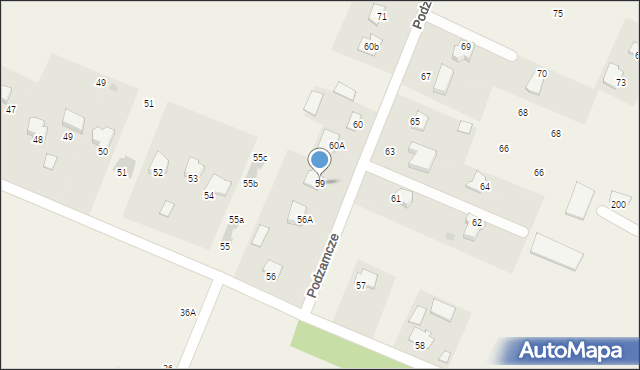 Podzamcze Kolonia, Podzamcze Kolonia, 59, mapa Podzamcze Kolonia