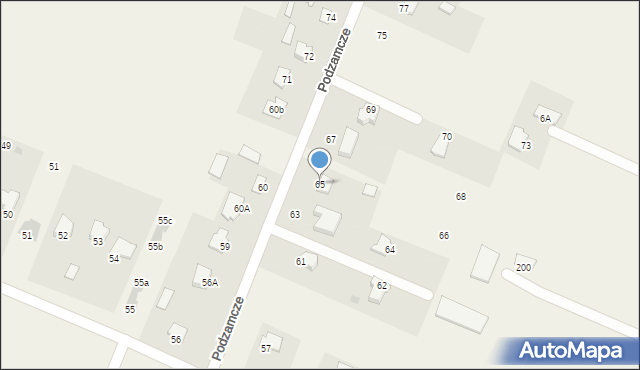 Podzamcze Kolonia, Podzamcze Kolonia, 65, mapa Podzamcze Kolonia