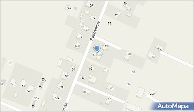 Podzamcze Kolonia, Podzamcze Kolonia, 67, mapa Podzamcze Kolonia