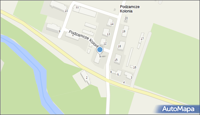 Podzamcze Kolonia, Podzamcze Kolonia, 7, mapa Podzamcze Kolonia