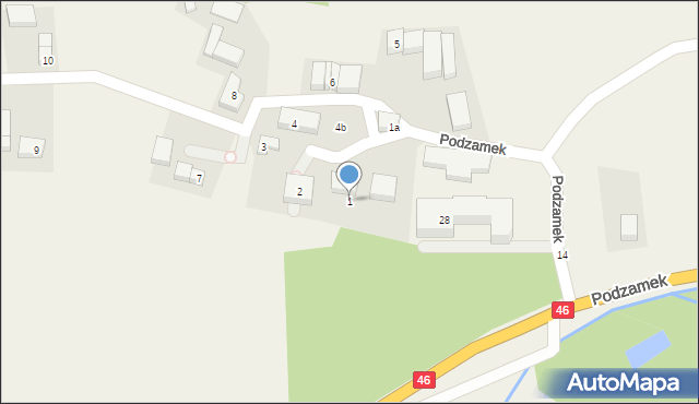 Podzamek, Podzamek, 1, mapa Podzamek