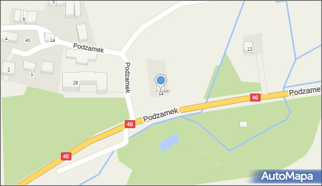 Podzamek, Podzamek, 14, mapa Podzamek