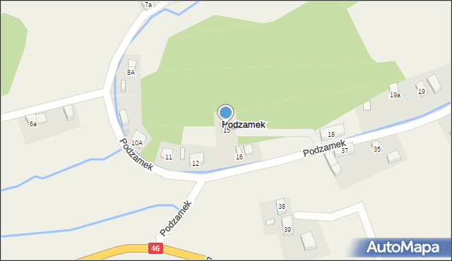 Podzamek, Podzamek, 15, mapa Podzamek