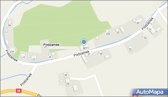 Podzamek, Podzamek, 18, mapa Podzamek