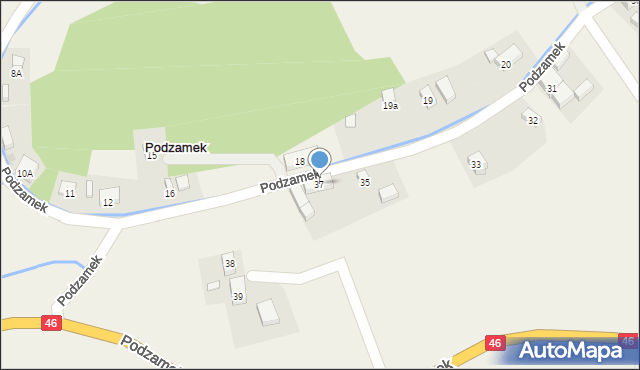 Podzamek, Podzamek, 37, mapa Podzamek