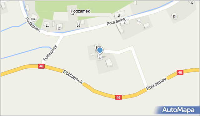 Podzamek, Podzamek, 39, mapa Podzamek