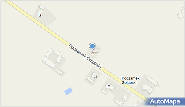 Podzamek Golubski, Podzamek Golubski, 20, mapa Podzamek Golubski