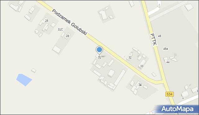 Podzamek Golubski, Podzamek Golubski, 31, mapa Podzamek Golubski