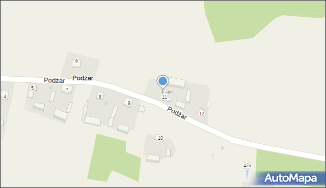 Podżar, Podżar, 11a, mapa Podżar