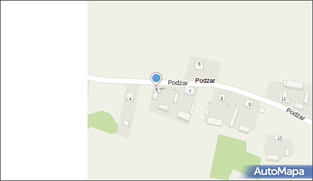 Podżar, Podżar, 5, mapa Podżar