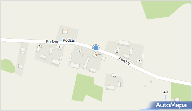 Podżar, Podżar, 9, mapa Podżar