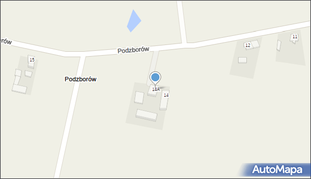 Podzborów, Podzborów, 14A, mapa Podzborów