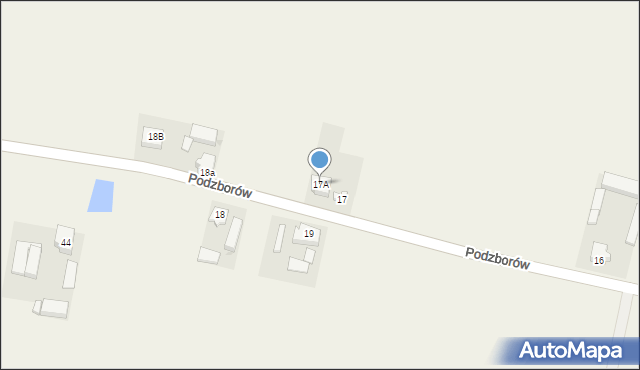 Podzborów, Podzborów, 17A, mapa Podzborów