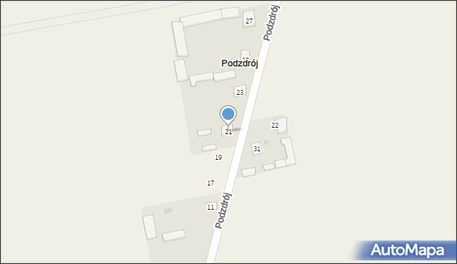 Podzdrój, Podzdrój, 21, mapa Podzdrój