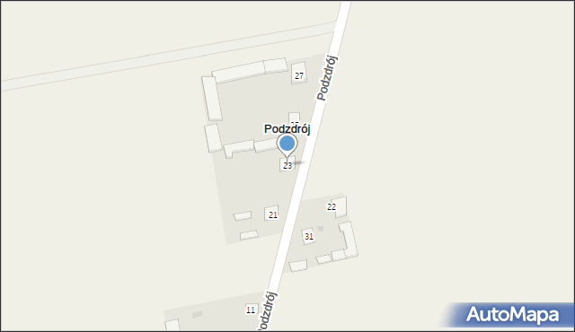 Podzdrój, Podzdrój, 23, mapa Podzdrój