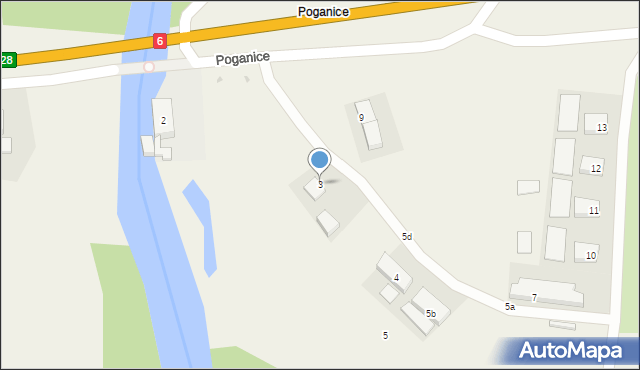 Poganice, Poganice, 3, mapa Poganice