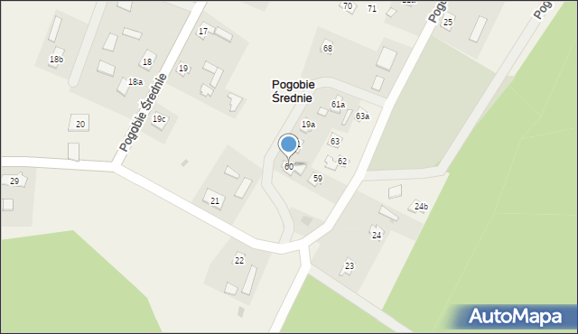 Pogobie Średnie, Pogobie Średnie, 60, mapa Pogobie Średnie