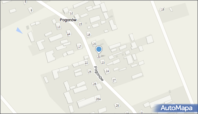 Pogonów, Pogonów, 21, mapa Pogonów