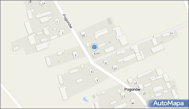 Pogonów, Pogonów, 5, mapa Pogonów