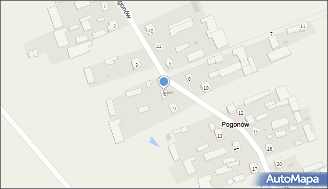 Pogonów, Pogonów, 6, mapa Pogonów