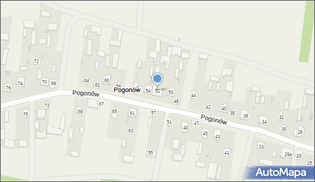 Pogonów, Pogonów, 52, mapa Pogonów