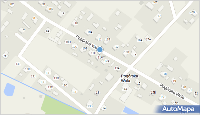 Pogórska Wola, Pogórska Wola, 11A, mapa Pogórska Wola