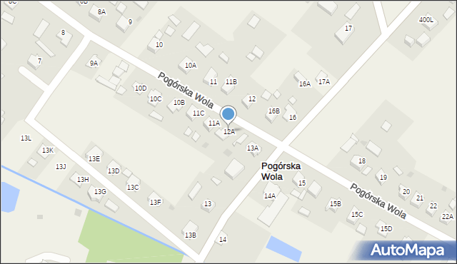 Pogórska Wola, Pogórska Wola, 12A, mapa Pogórska Wola