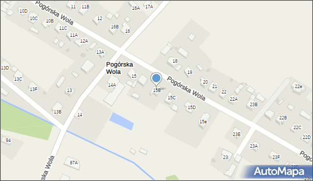 Pogórska Wola, Pogórska Wola, 15B, mapa Pogórska Wola