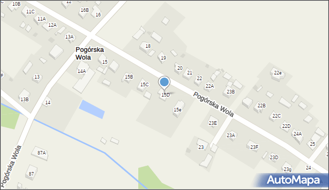 Pogórska Wola, Pogórska Wola, 15D, mapa Pogórska Wola