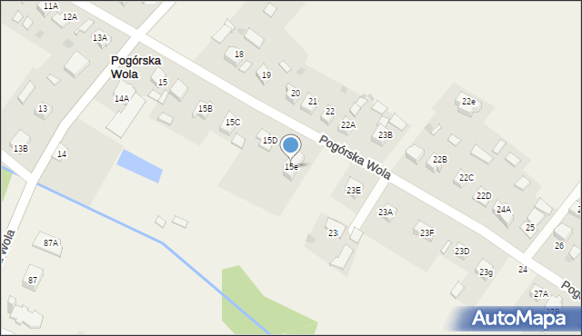 Pogórska Wola, Pogórska Wola, 15e, mapa Pogórska Wola