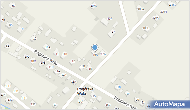 Pogórska Wola, Pogórska Wola, 16A, mapa Pogórska Wola