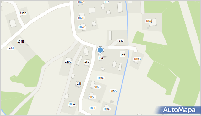 Pogórska Wola, Pogórska Wola, 184, mapa Pogórska Wola