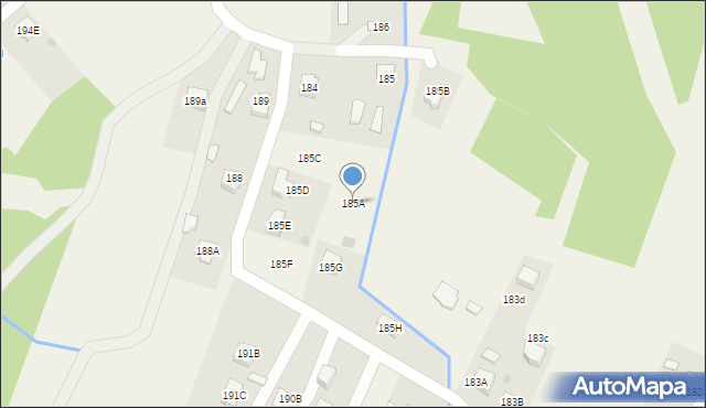 Pogórska Wola, Pogórska Wola, 185A, mapa Pogórska Wola