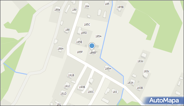 Pogórska Wola, Pogórska Wola, 185G, mapa Pogórska Wola