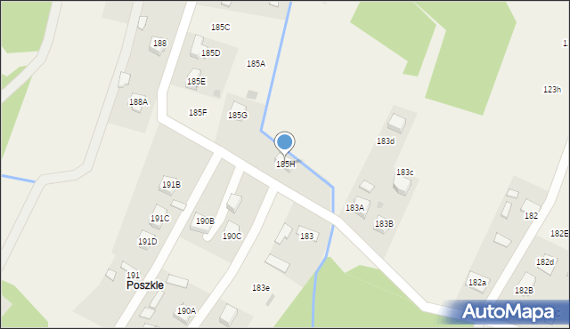 Pogórska Wola, Pogórska Wola, 185H, mapa Pogórska Wola