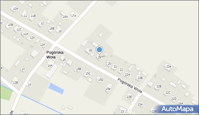 Pogórska Wola, Pogórska Wola, 19, mapa Pogórska Wola