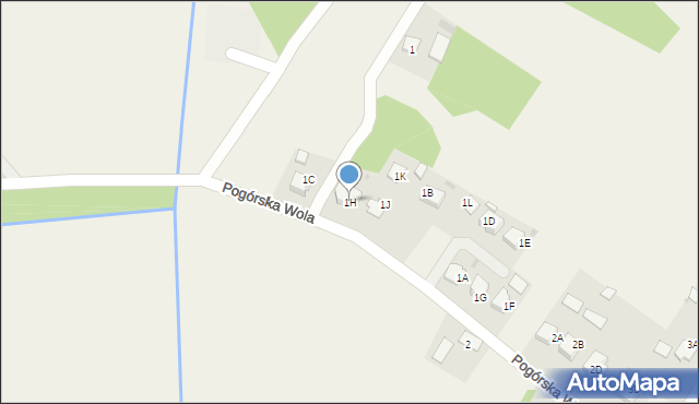 Pogórska Wola, Pogórska Wola, 1H, mapa Pogórska Wola