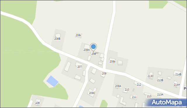 Pogórska Wola, Pogórska Wola, 208, mapa Pogórska Wola